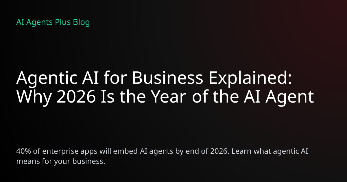 Agentic AI for Business Explained: 2026 Guide | AI Agents Plus