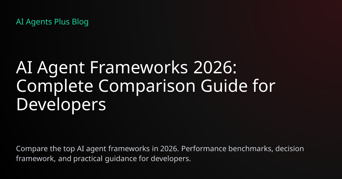 AI Agent Frameworks 2026: Complete Comparison Guide | LangChain vs ...