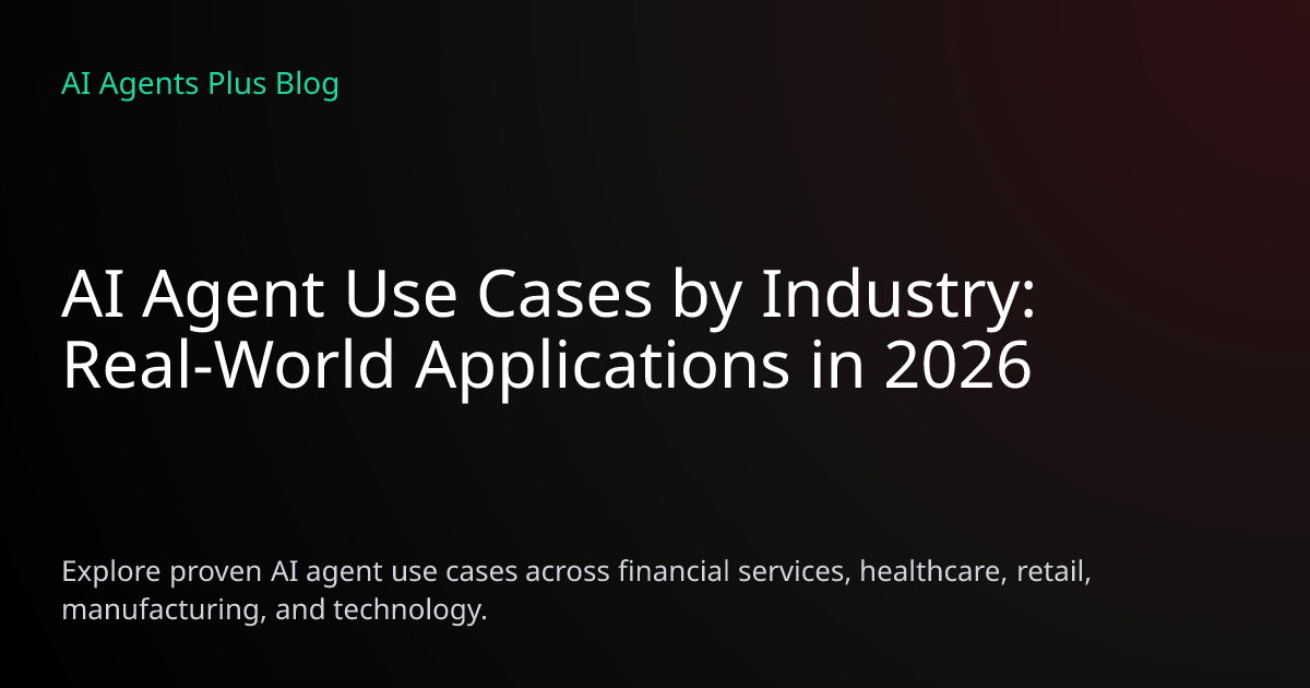 AI Agent Use Cases by Industry 2026 | Healthcare, Finance, Retail