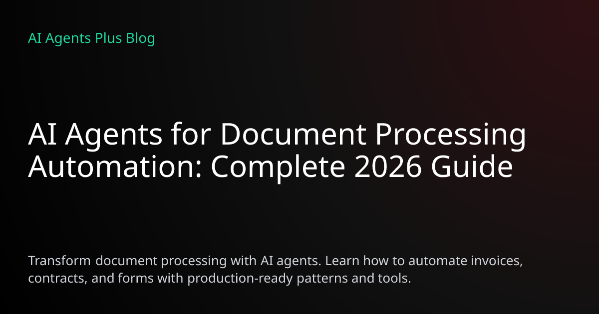 AI Agents for Document Processing Automation: 2026 Complete Guide | AI ...