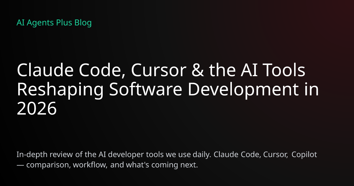 Claude Code, Cursor & AI Developer Tools Review 2026
