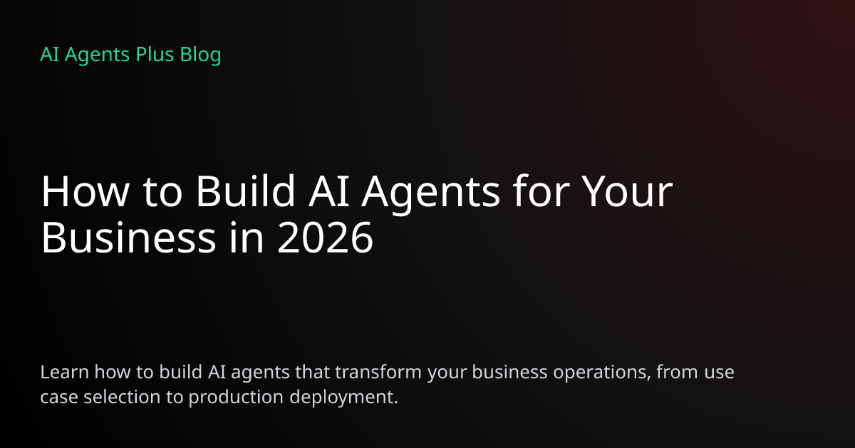 How to Build AI Agents for Your Business in 2026 | AI Agents Plus