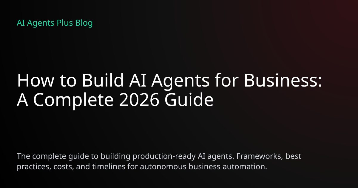 How to Build AI Agents for Business: Complete 2026 Guide