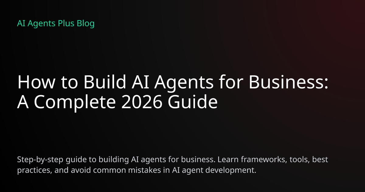 How to Build AI Agents for Business: Complete 2026 Guide | AI Agents Plus