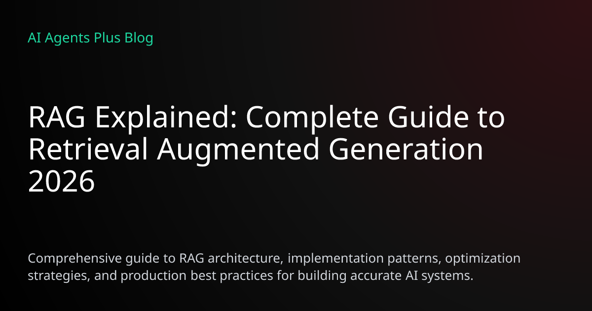RAG Explained: Complete Retrieval Augmented Generation Guide 2026