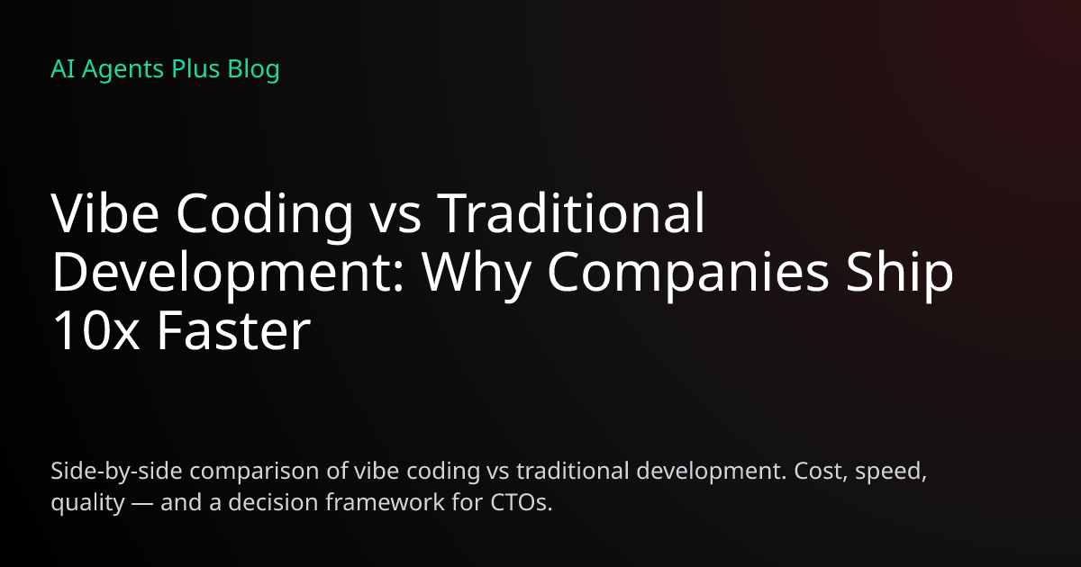 Vibe Coding vs Traditional Development: 10x Faster in 2026